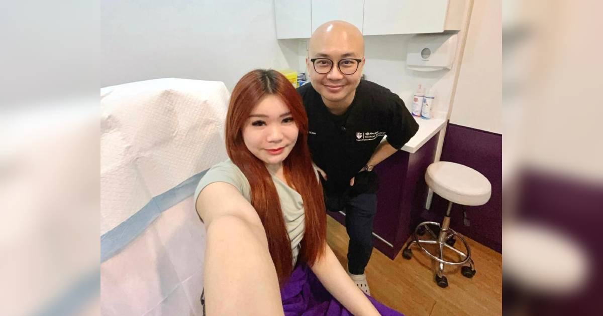 Ms Serene Lam at an aesthetic clinic, which she visits regularly for Botox treatments.