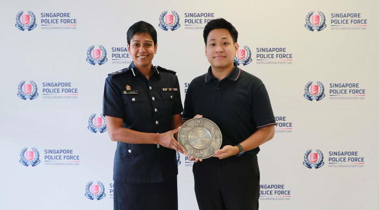 Muhammad Fariz Bin Johari, a cabin crew onboard the aircraft, was commended by the police for his alertness and prompt action in reporting the suspicious behaviour during the flight.