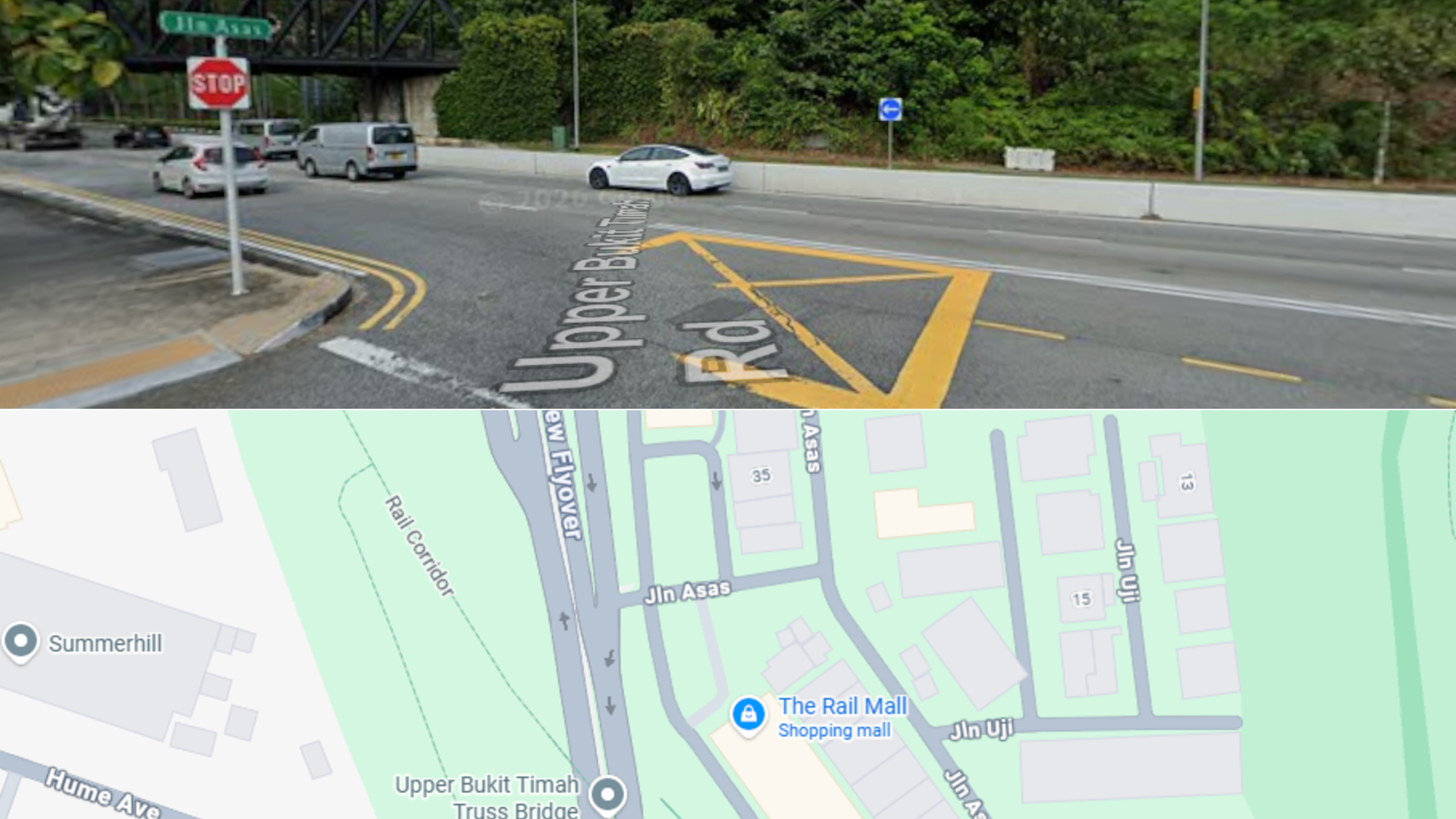 Where the accident happened.