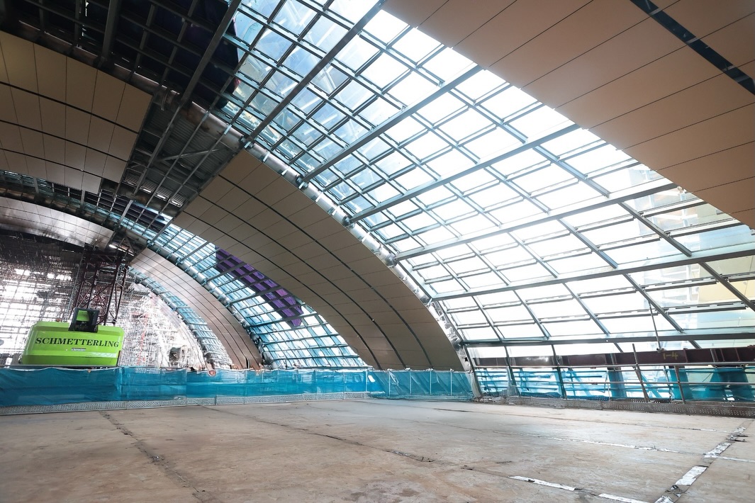 A view of Bukit Chagar station from the inside.
