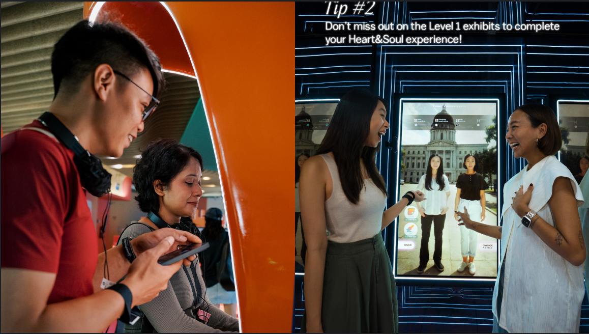 Among the features for the non-ticketed exhibition are 1-800-Future (left) and Time Traveller (right). PHOTO: Facebook/SG60 Heart&Soul Exhibition