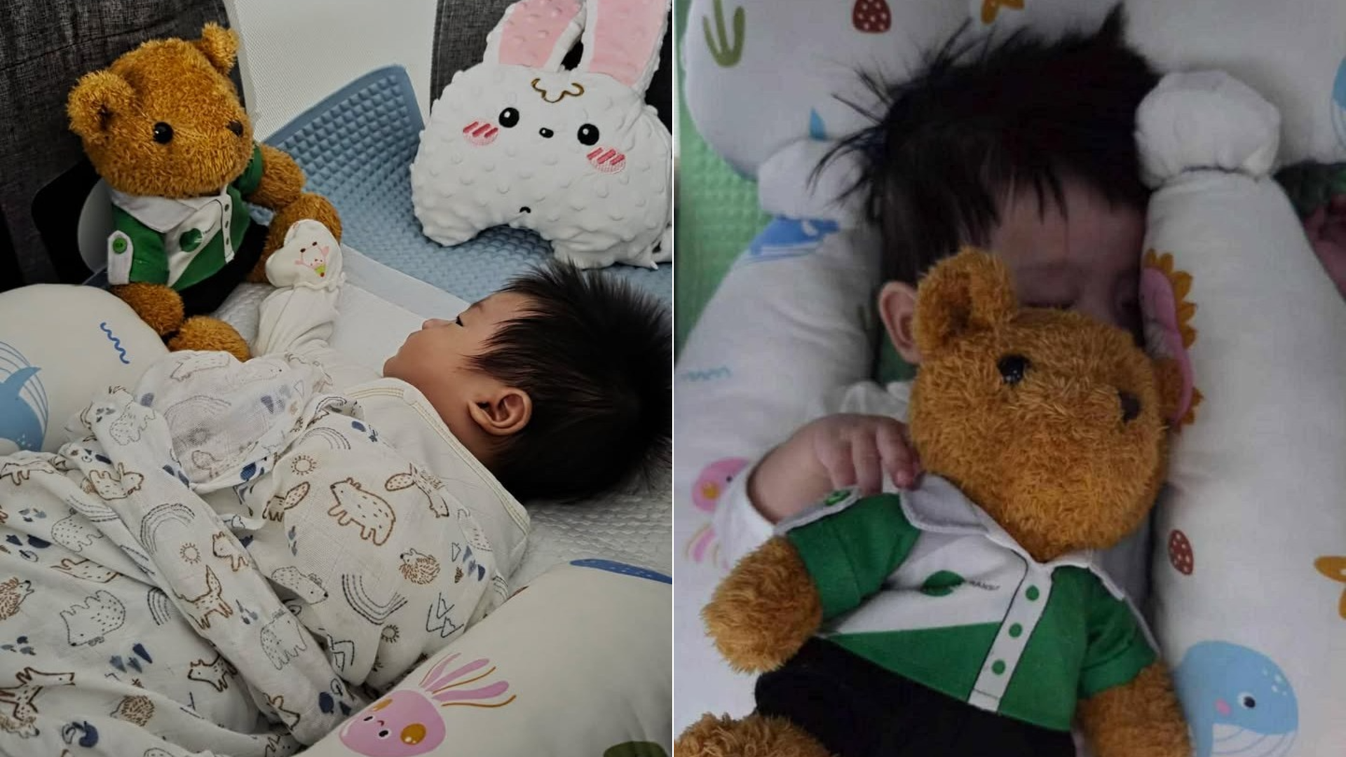 The Tower Transit plushie accompanying Ng's baby.