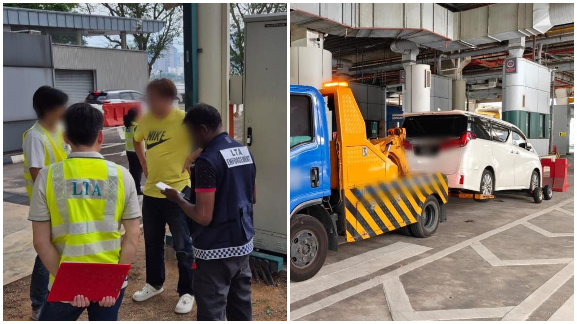 A driver caught providing illegal cross-border and ride-hailing services at one of Singapore's land checkpoints.